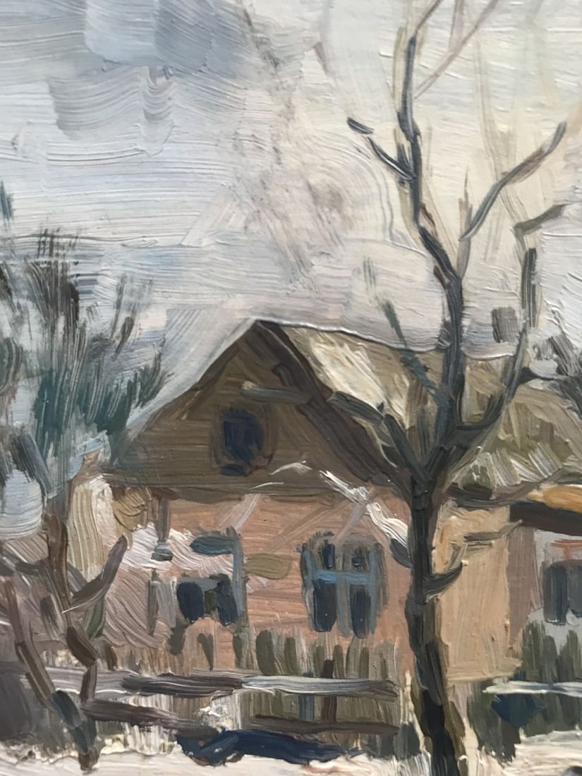 Oil painting Winter morning Unknown artist - 5