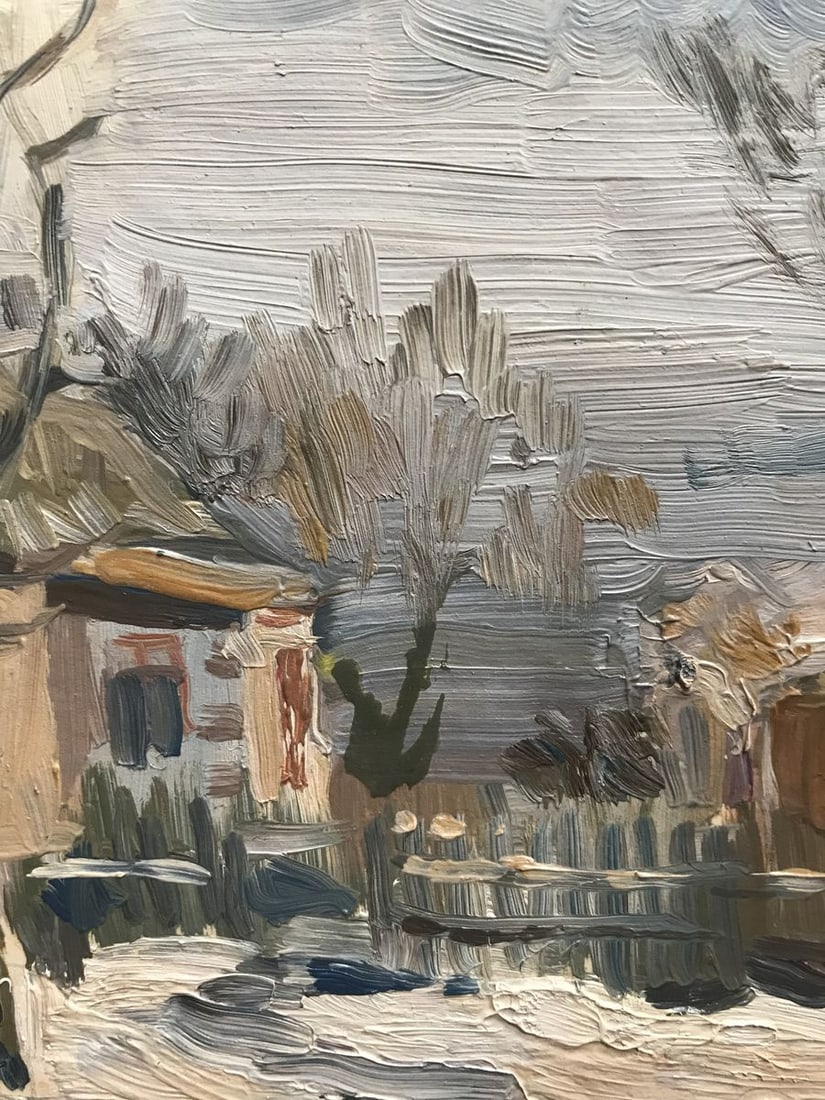 Oil painting Winter morning Unknown artist - 7