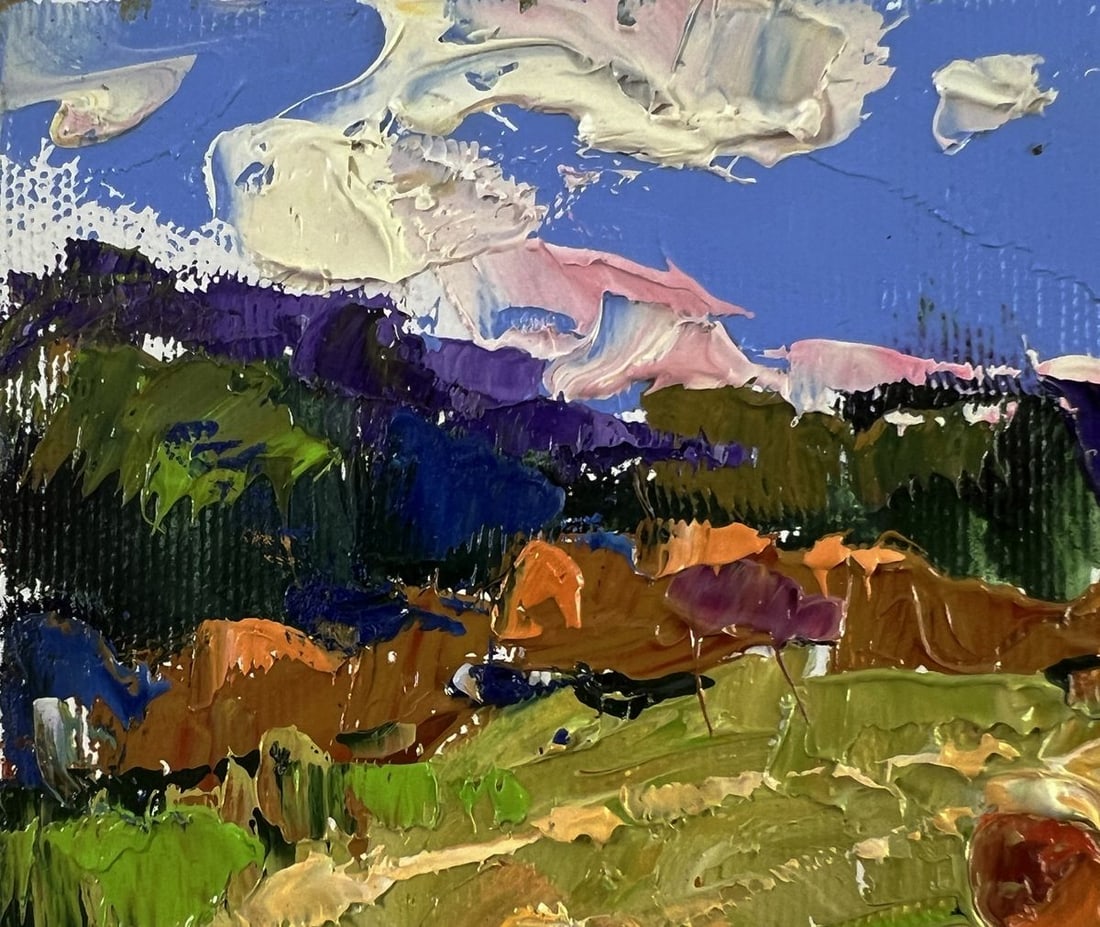 Oil painting Haystacks in a field Oksana Ivanyuk - 7