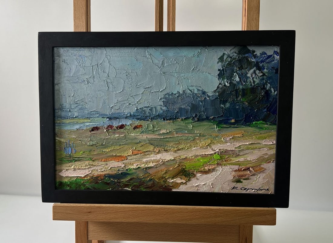 Oil painting Field with cows Boris Serdyuk (1 of 10)