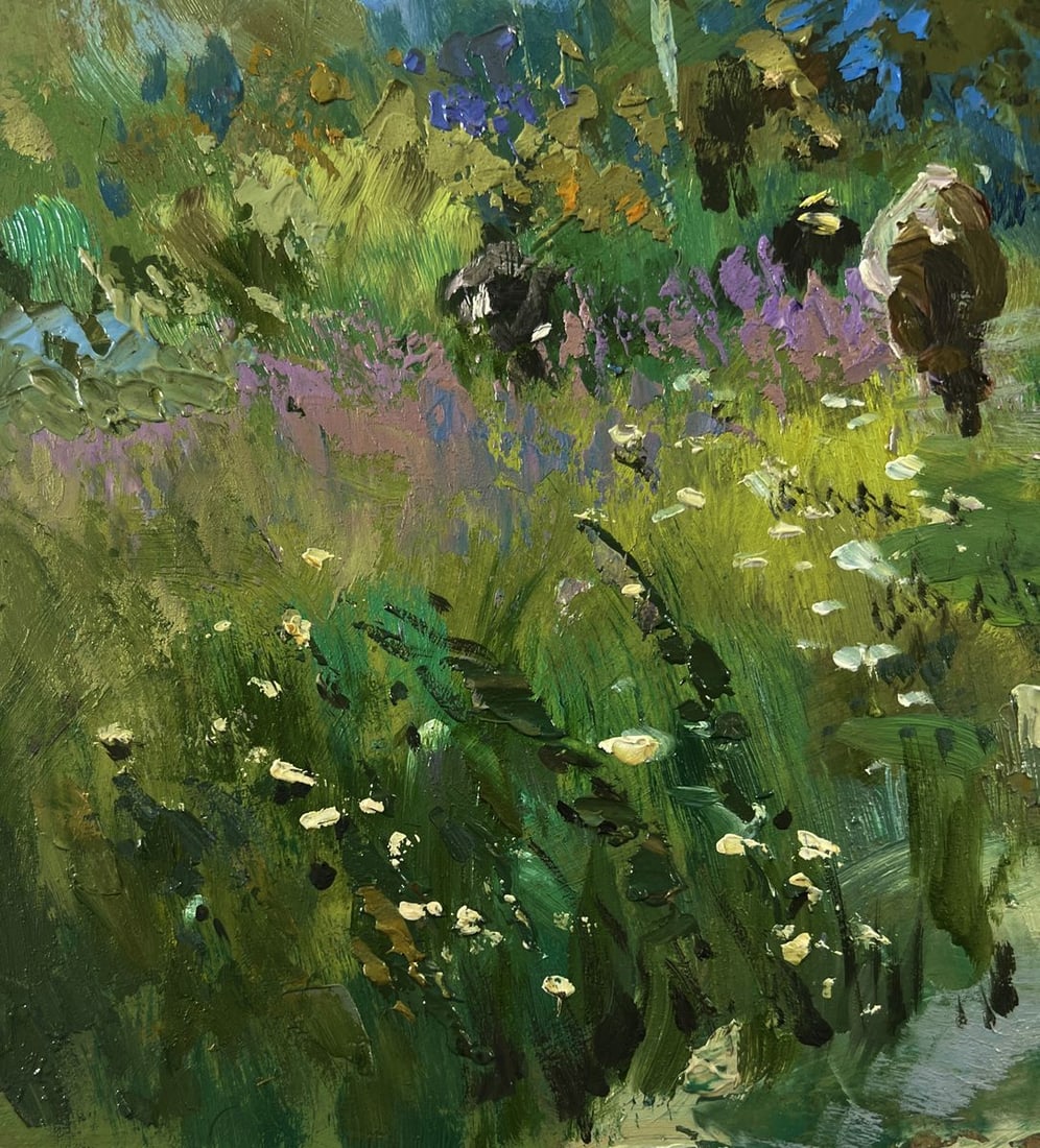 Oil painting Summer road to the forest Yuriy Suprunchuk - 7