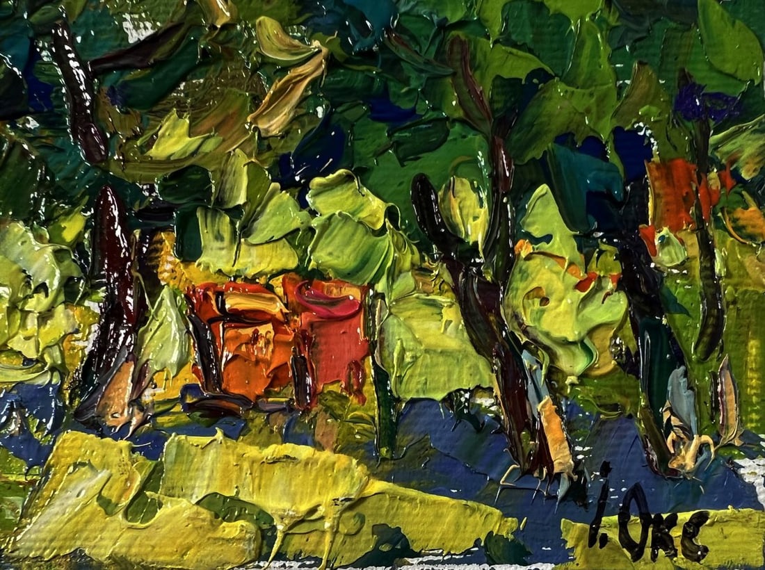 Oil painting Apiary in the forest Oksana Ivanyuk - 5