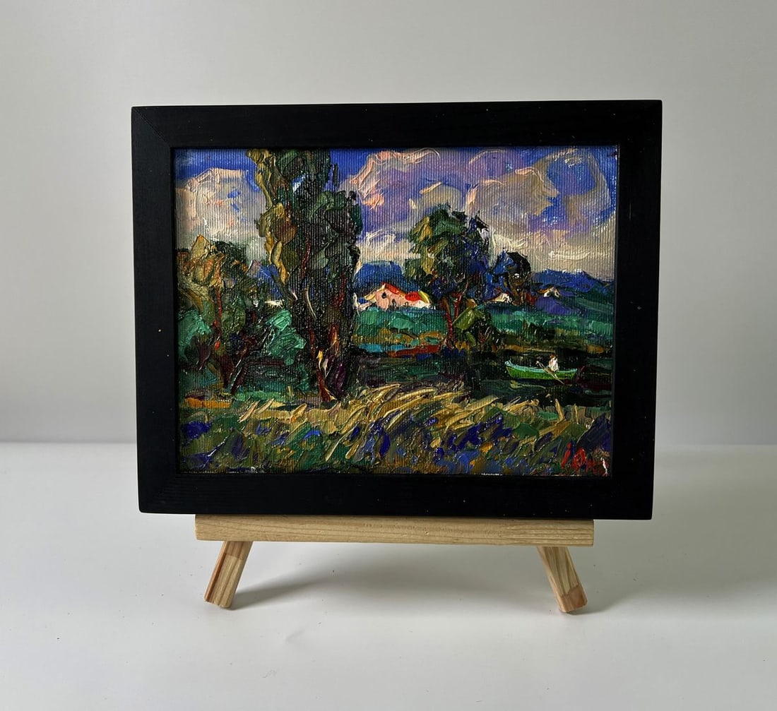 Oil painting Rain is coming to the village Oksana Ivanyuk (1 of 8)