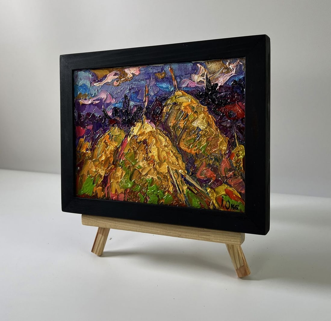 Oil painting Field with hay Oksana Ivanyuk - 2