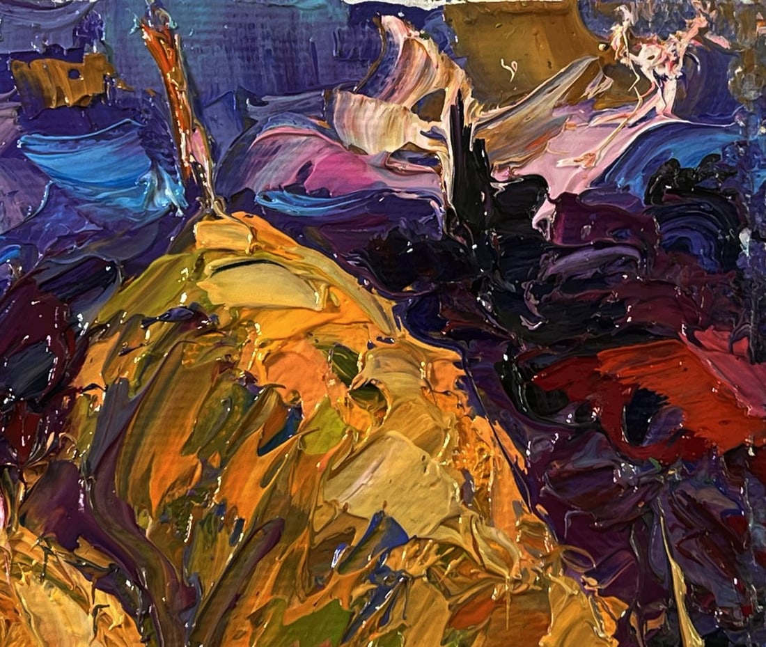 Oil painting Field with hay Oksana Ivanyuk - 4