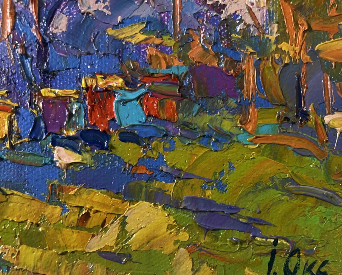 Oil painting Sunny day at the apiary Oksana Ivanyuk - 5