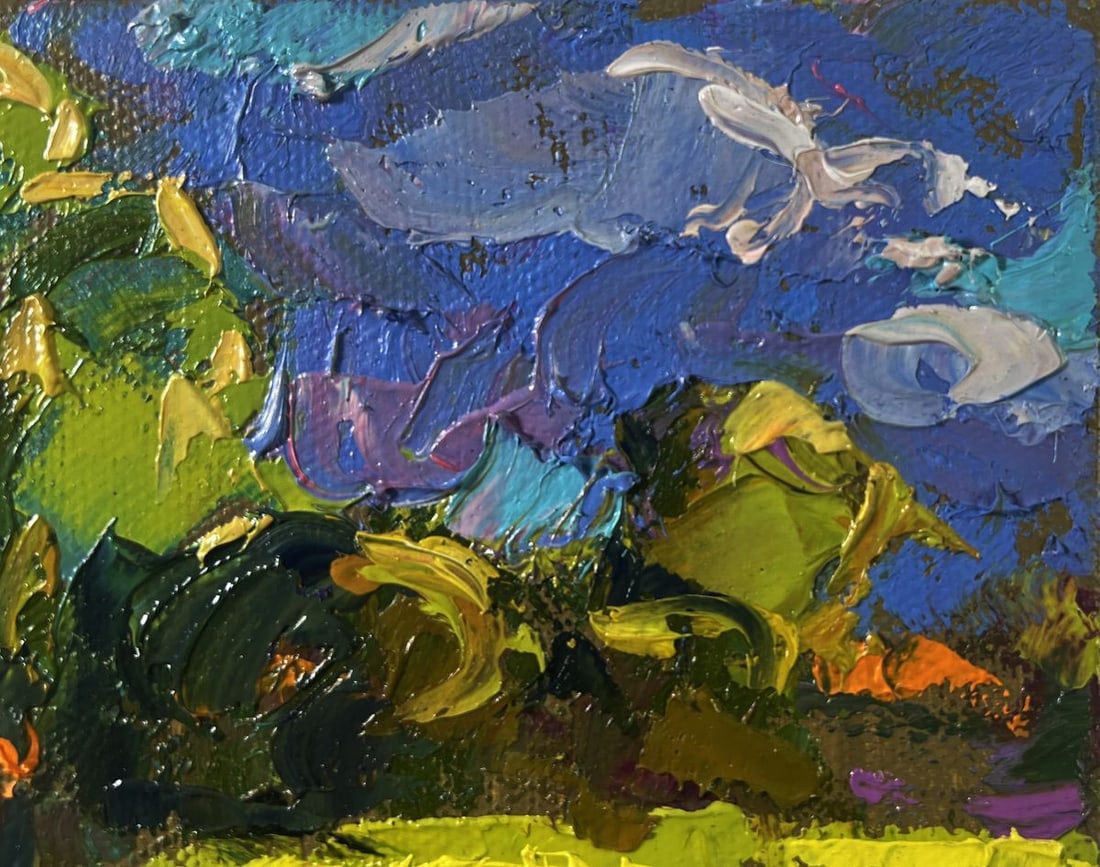 Oil painting In the garden summer smells of freshness Oleksiy Ivanyuk - 4