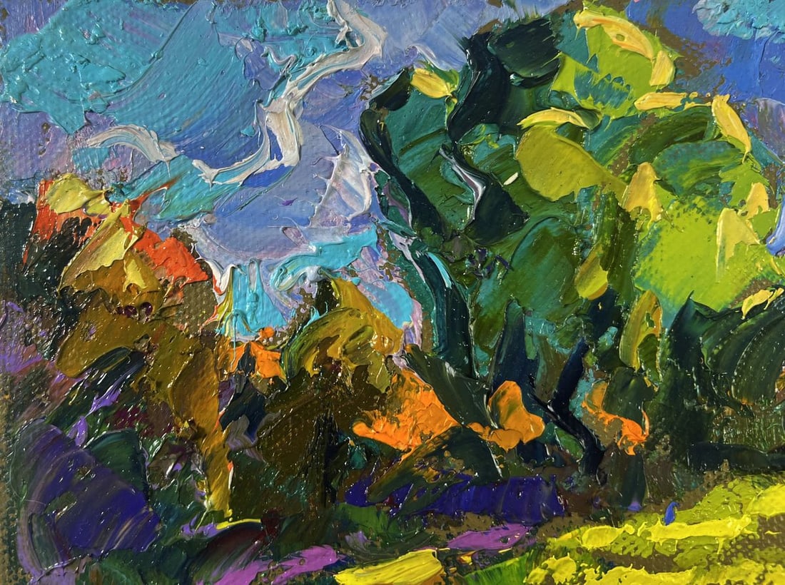 Oil painting In the garden summer smells of freshness Oleksiy Ivanyuk - 7