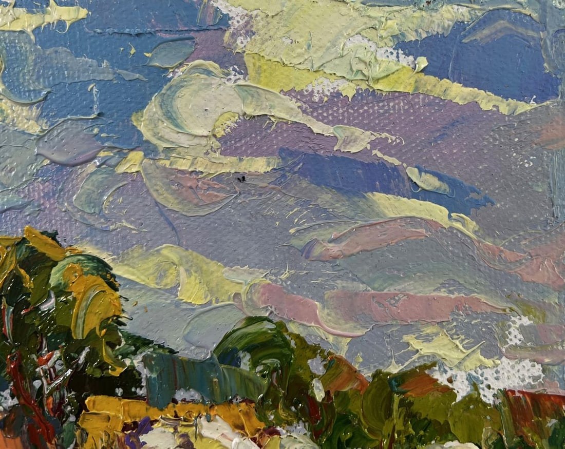 Oil painting Clouds drifting in the sky Oksana Ivanyuk - 4