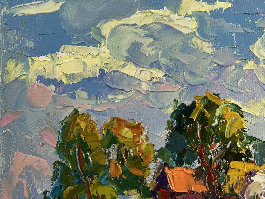 Oil painting Clouds drifting in the sky Oksana Ivanyuk - 7