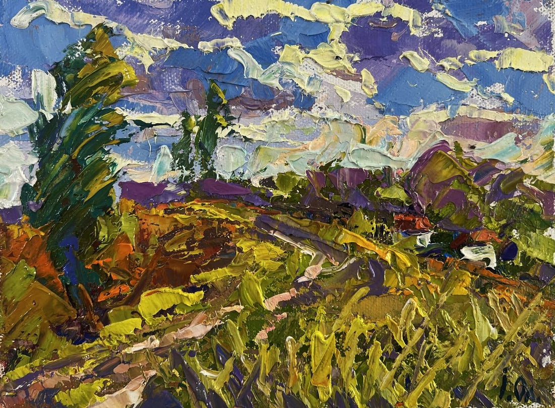 Oil painting Clouds float like fairy tail ships Oleksiy Ivanyuk - 3