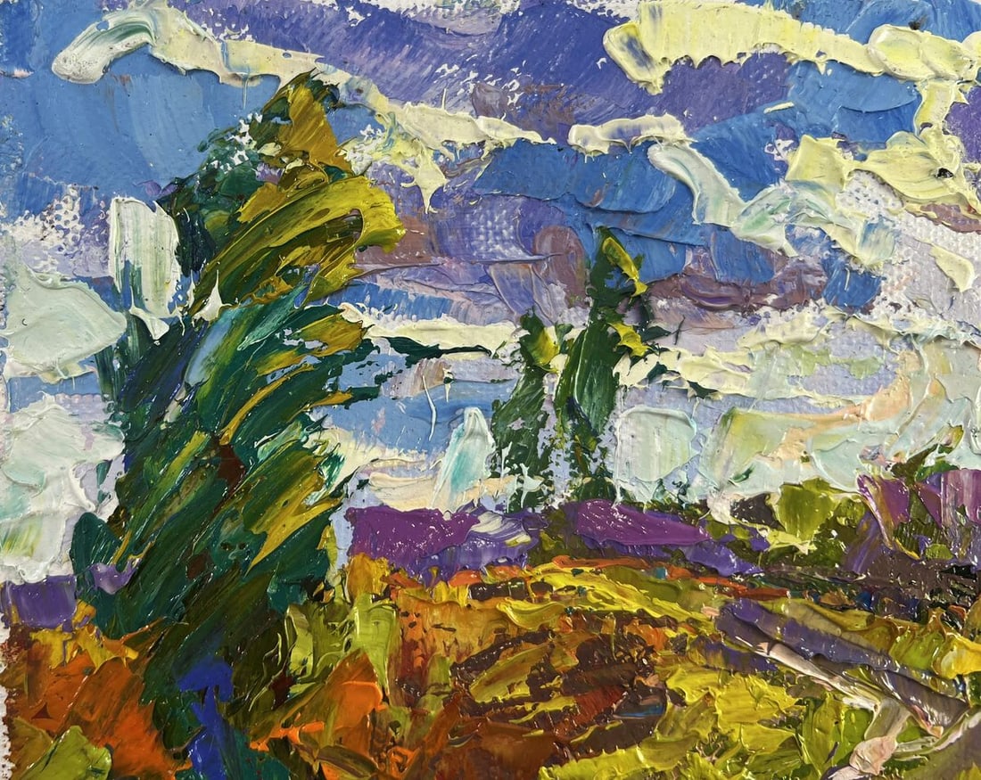 Oil painting Clouds float like fairy tail ships Oleksiy Ivanyuk - 7