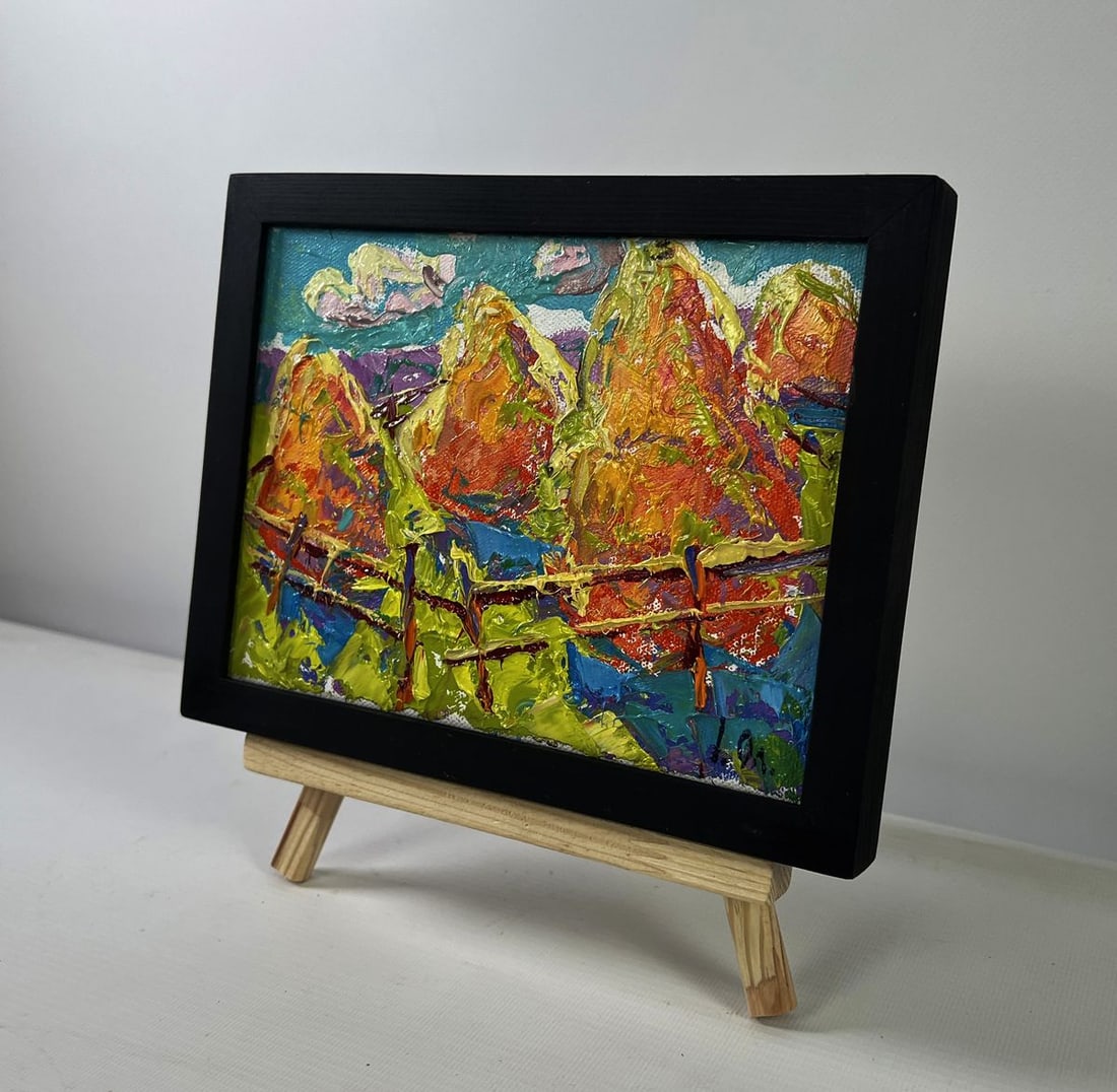 Oil painting Moments of happiness under the blue sky Oleksiy Ivanyuk - 2