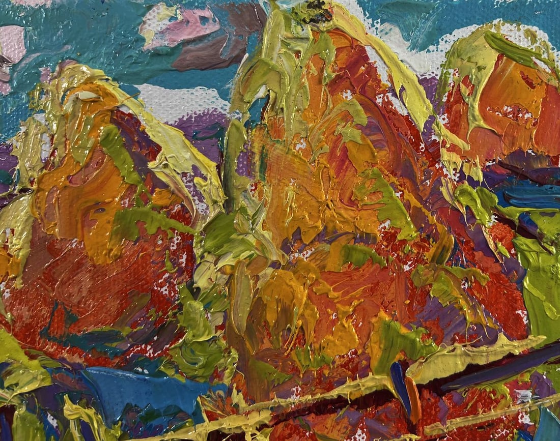 Oil painting Moments of happiness under the blue sky Oleksiy Ivanyuk - 4