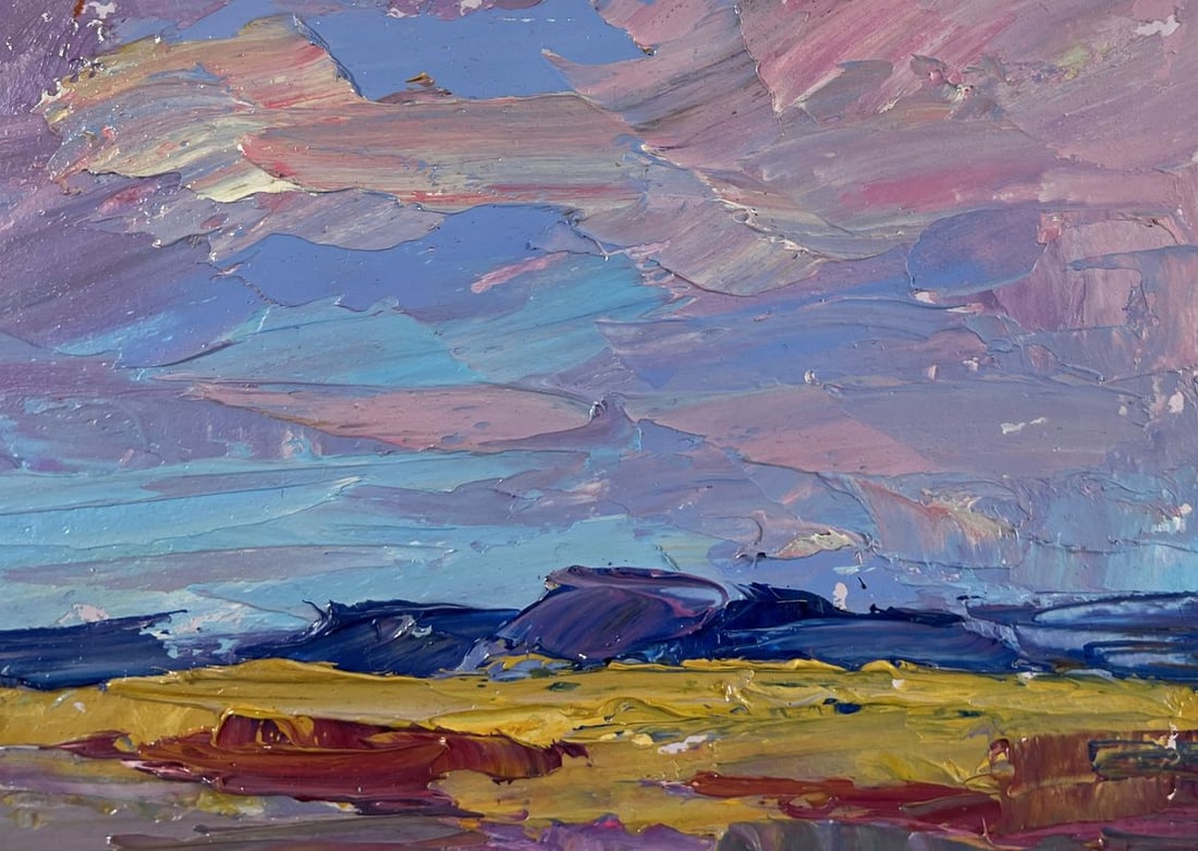 Oil painting Spring colorful day in the mountains Boris Serdyuk - 4