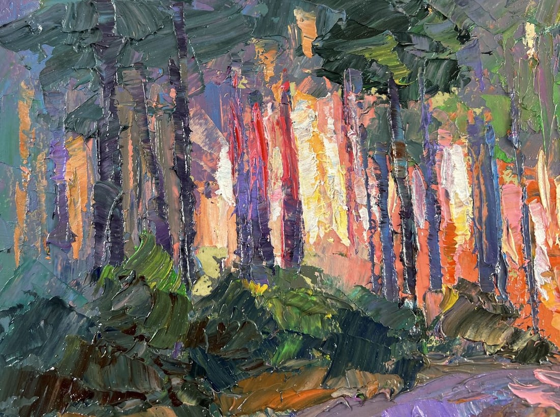 Oil painting Summer morning at sunrise Boris Serdyuk - 7