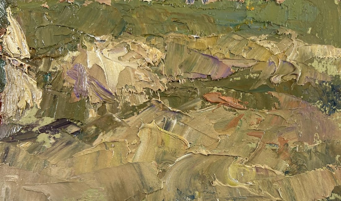 Oil painting Working in the field under a blue clear sky Boris Serdyuk - 5