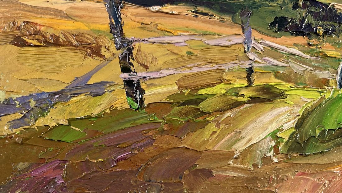 Oil painting Where the forest touches the mountains Boris Serdyuk - 6