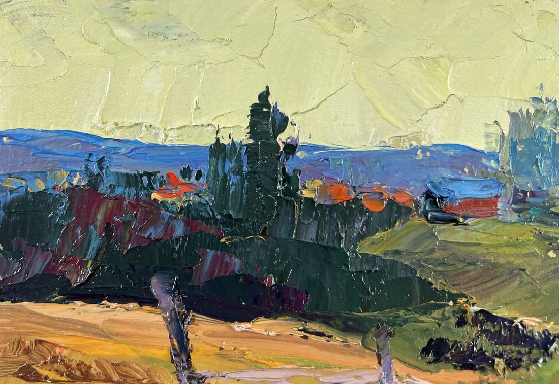 Oil painting Where the forest touches the mountains Boris Serdyuk - 7