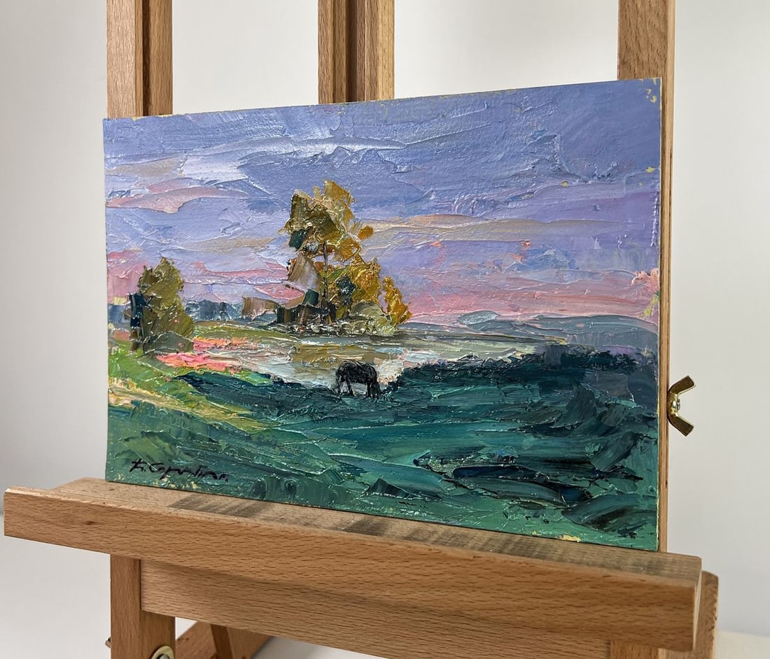 Oil painting A quiet night passes among the grasses Boris Serdyuk - 2