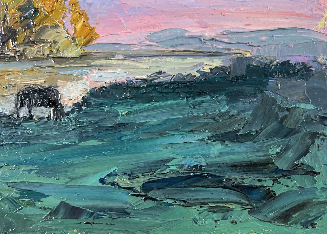 Oil painting A quiet night passes among the grasses Boris Serdyuk - 5