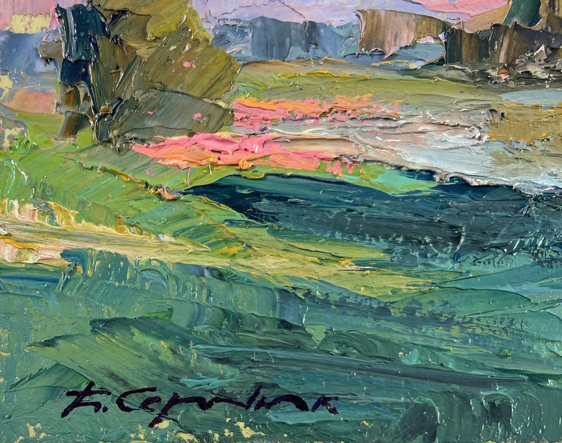 Oil painting A quiet night passes among the grasses Boris Serdyuk - 6