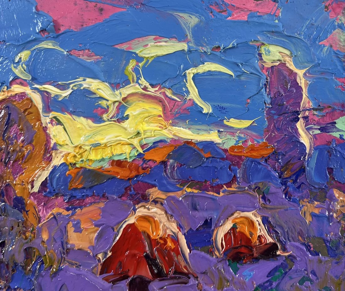 Oil painting In the blue distance of dreams Alex Kalenyuk - 4