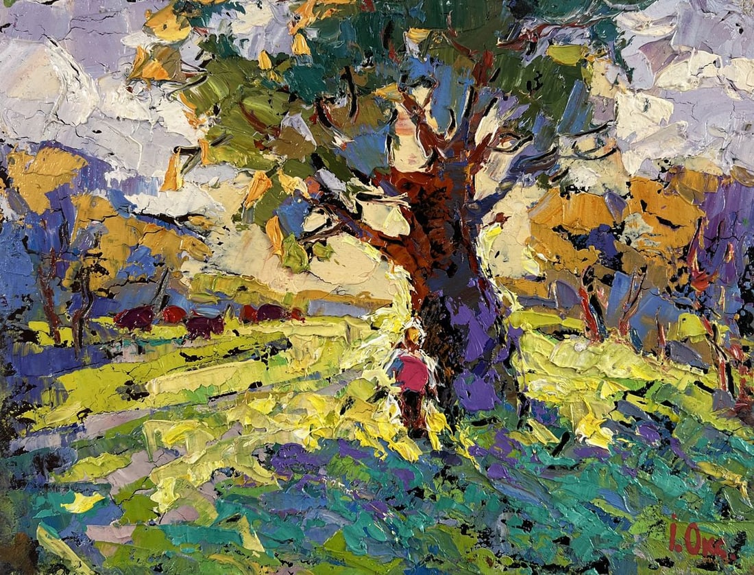 Oil painting The heat hangs over the field Oksana Kalenyuk - 3