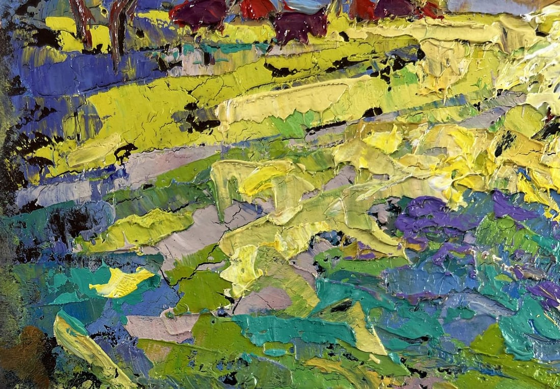 Oil painting The heat hangs over the field Oksana Kalenyuk - 6