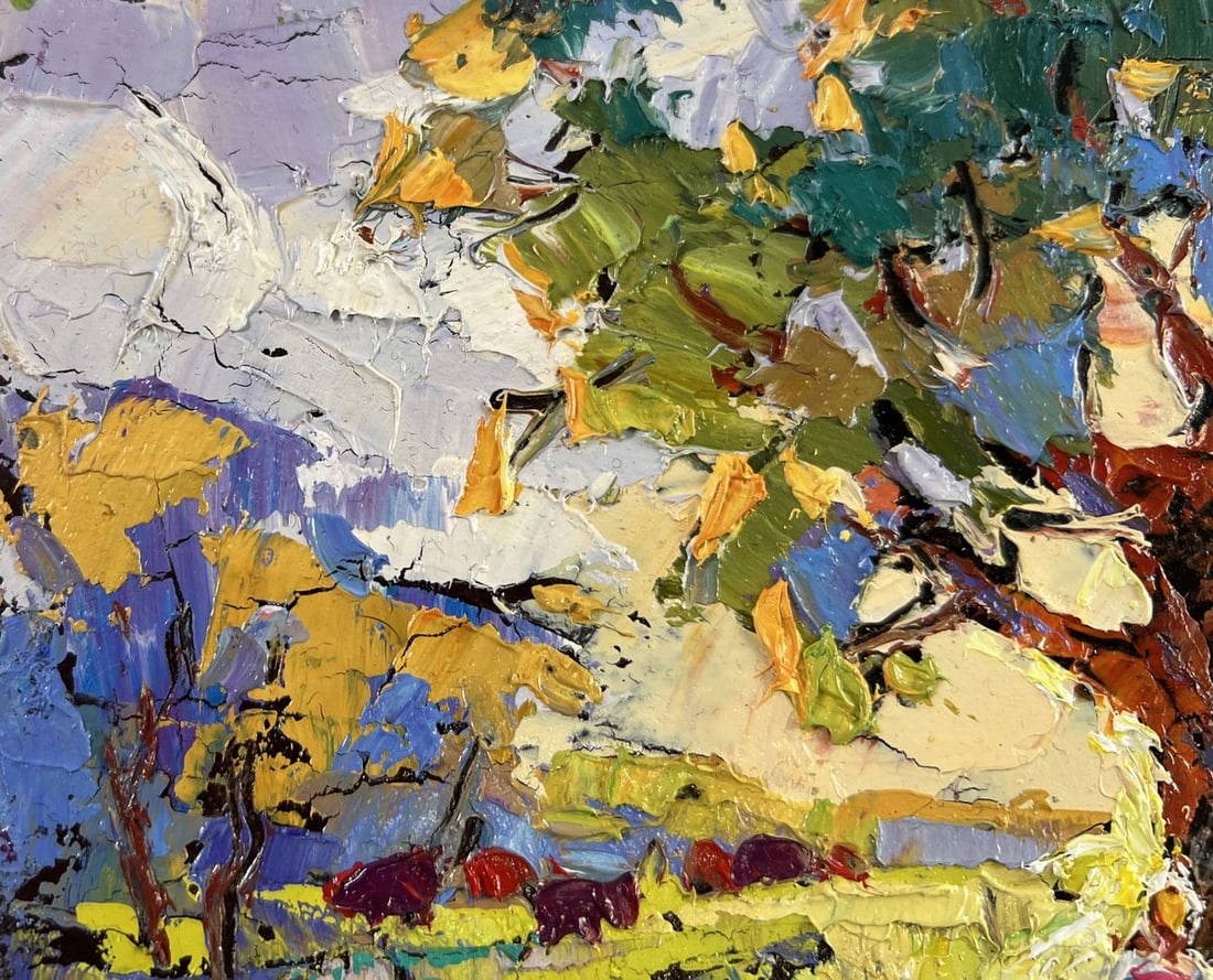 Oil painting The heat hangs over the field Oksana Kalenyuk - 7