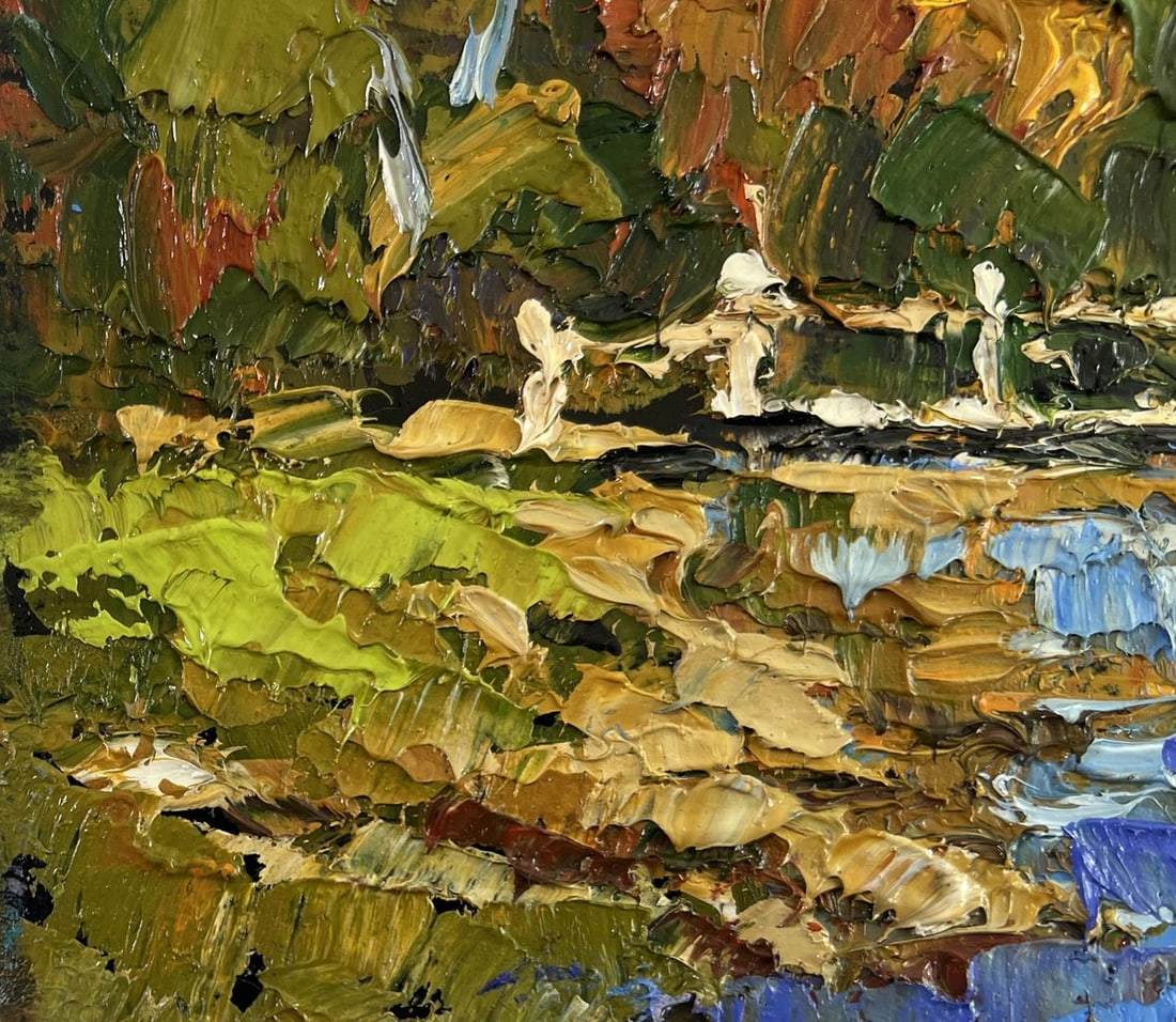 Oil painting The path through the silence of the forest Alex Kalenyuk - 6