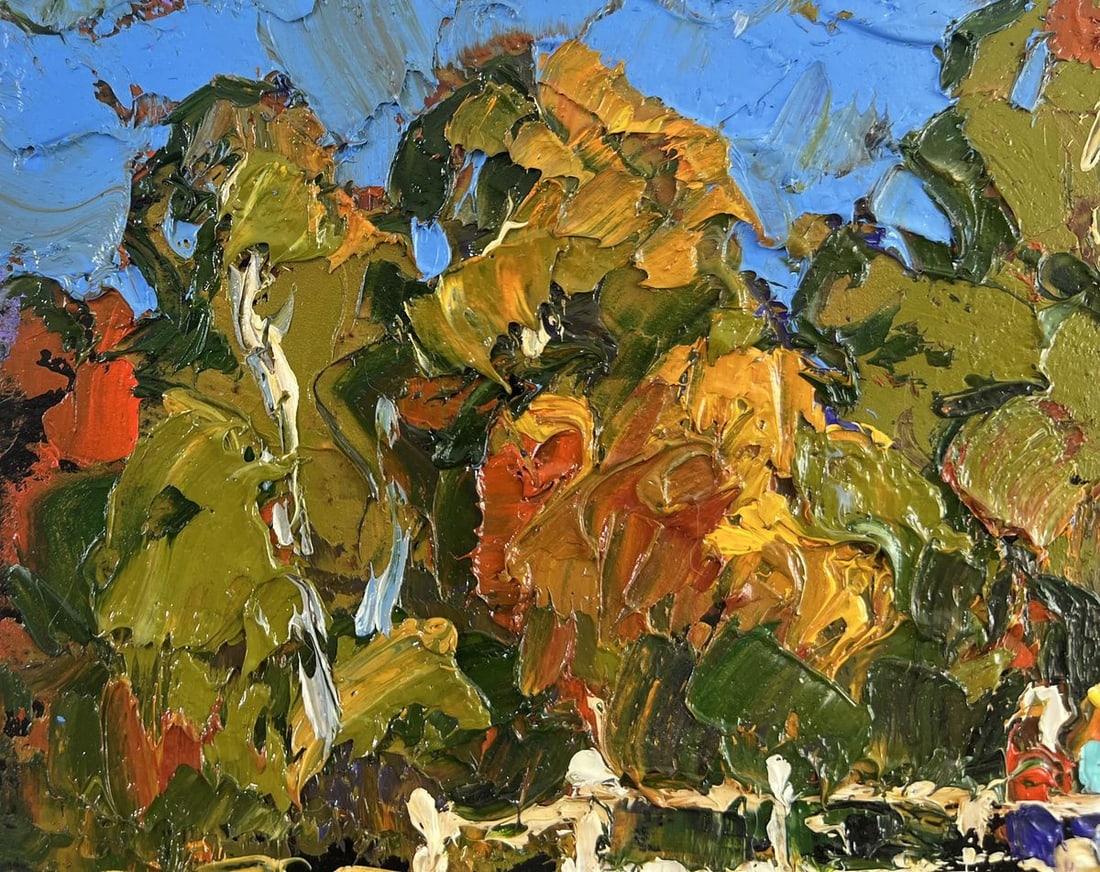 Oil painting The path through the silence of the forest Alex Kalenyuk - 7