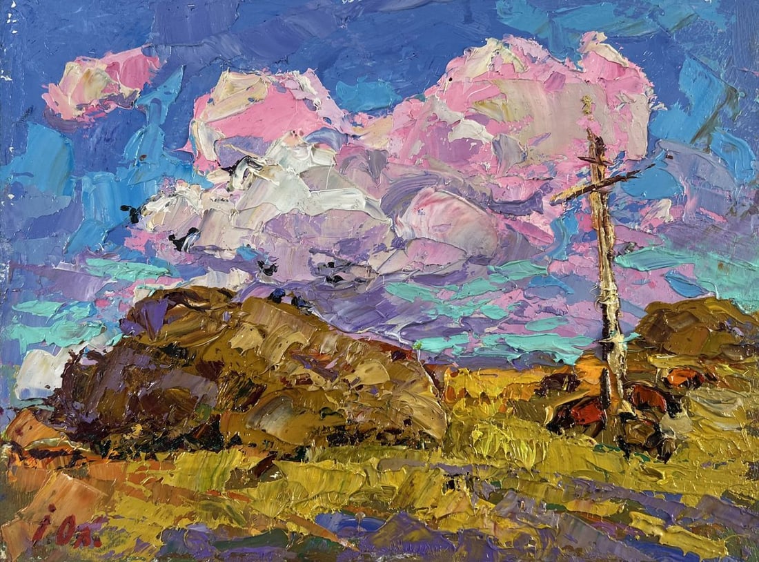 Oil painting The sun touches the ground Alex Kalenyuk - 3