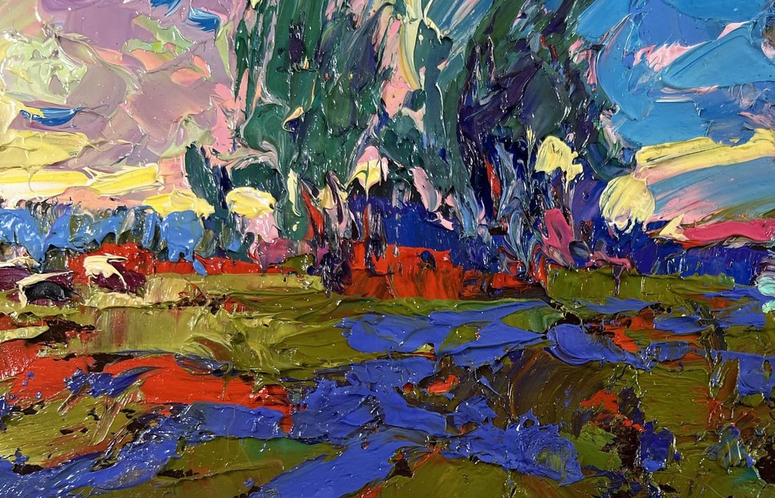 Oil painting The whisper of the breeze in the fields Alex Kalenyuk - 5