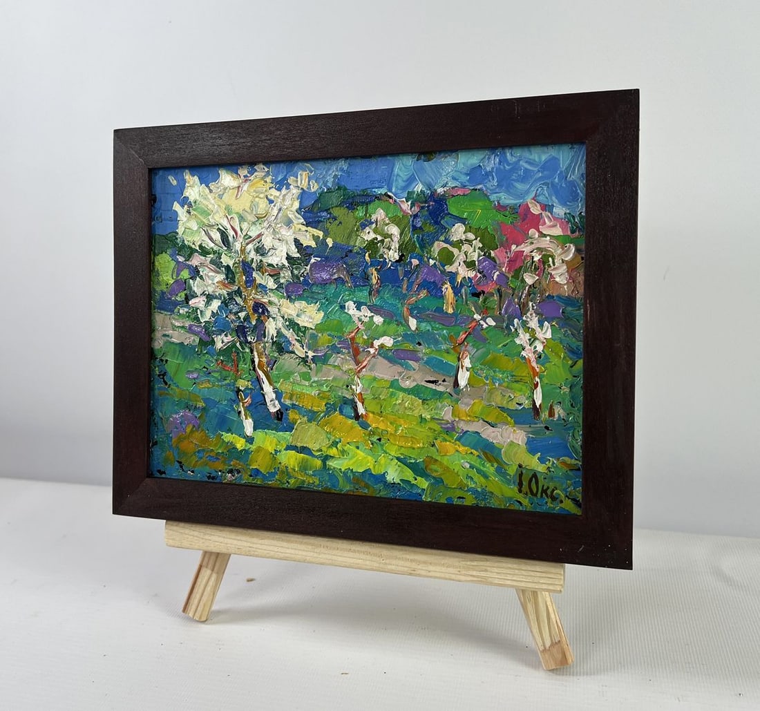 Oil painting Blooming spring garden Oksana Kalenyuk - 2