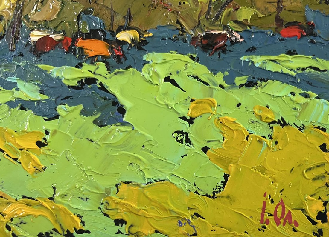 Oil painting Where the field meets the forest Alex Kalenyuk - 5