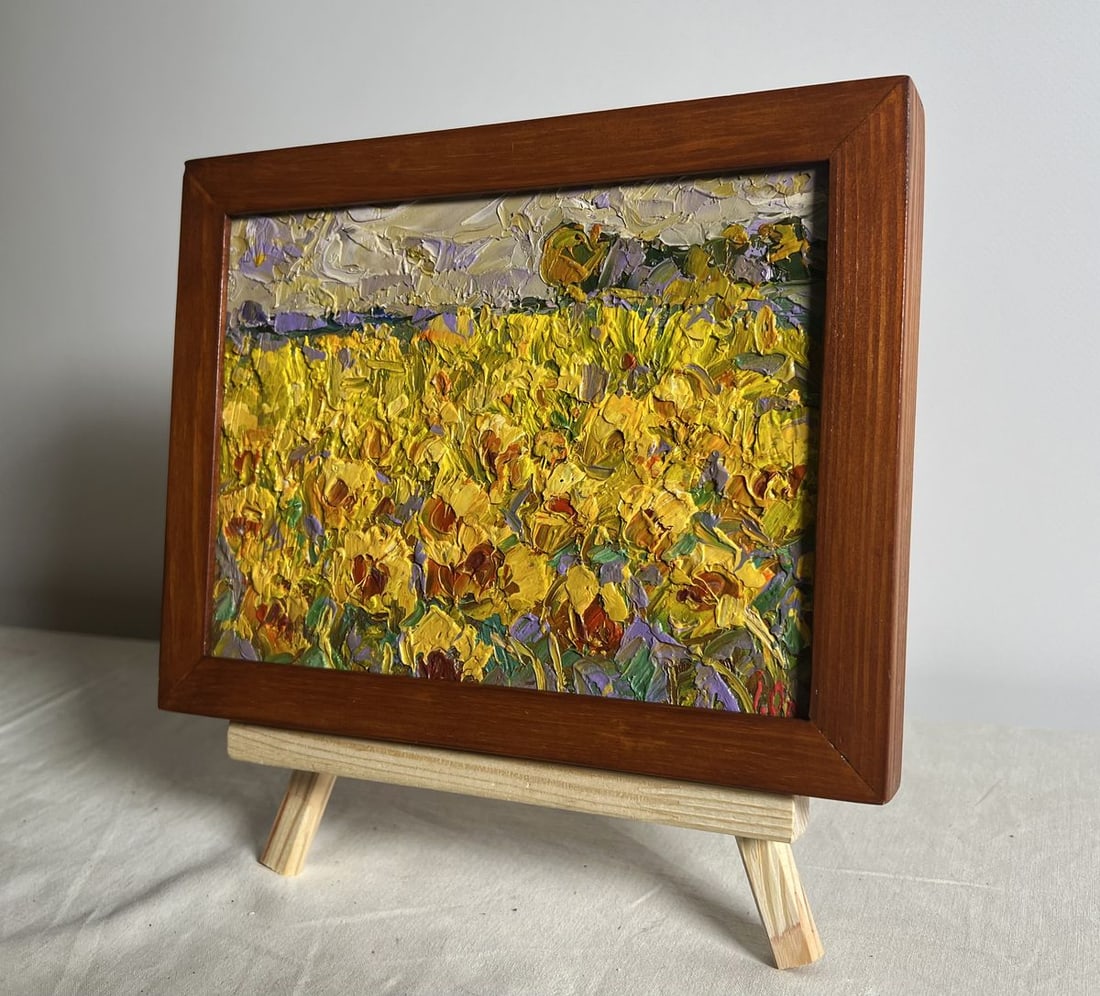 Oil painting Field of sunflowers Alex Kalenyuk - 2