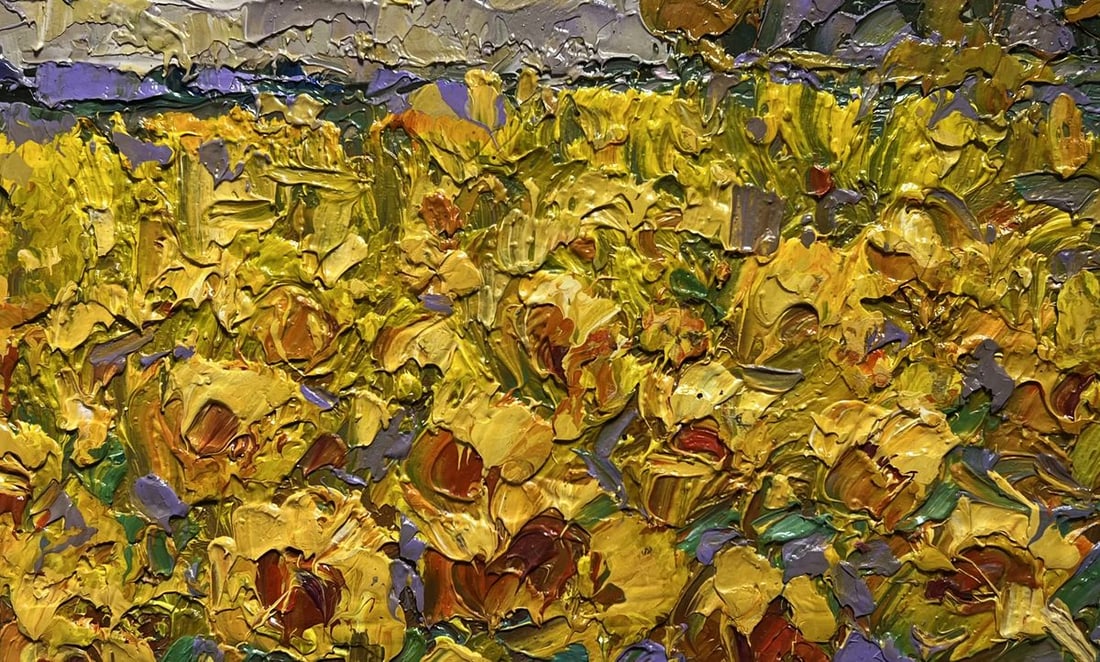 Oil painting Field of sunflowers Alex Kalenyuk - 7