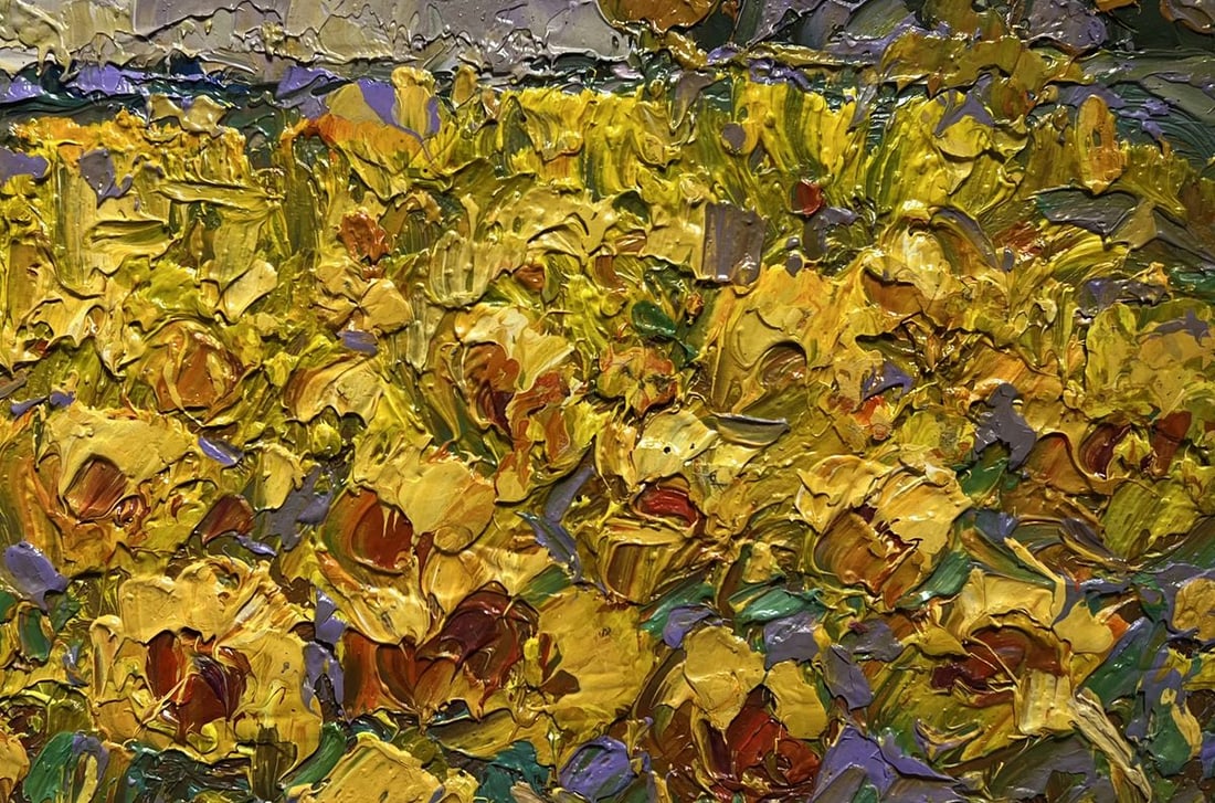 Oil painting Field of sunflowers Alex Kalenyuk - 8