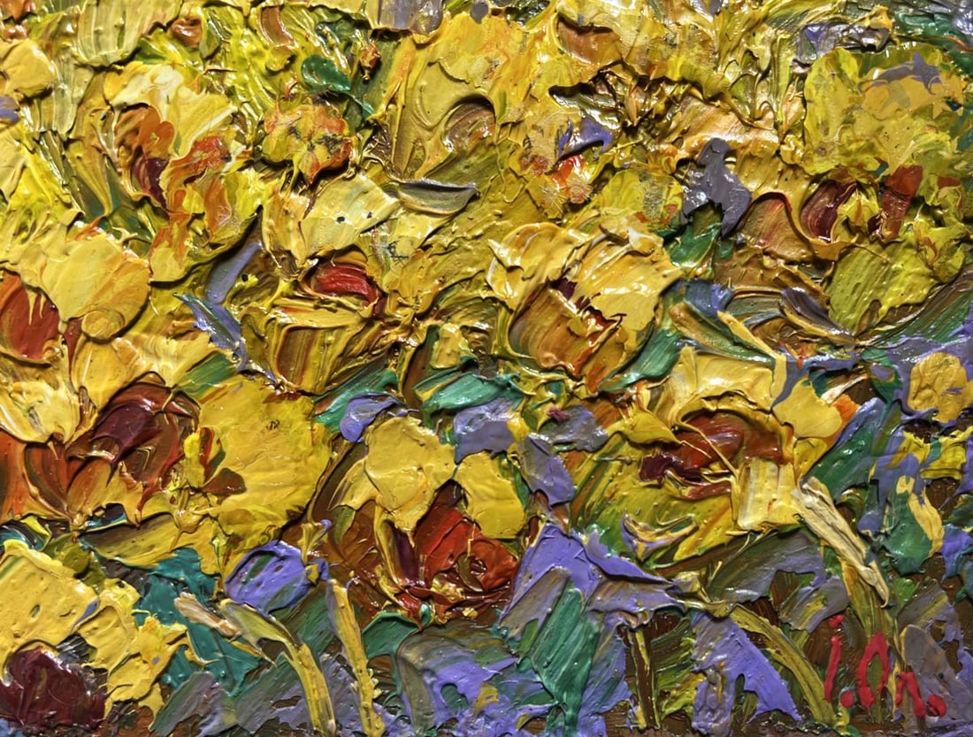 Oil painting Field of sunflowers Alex Kalenyuk - 9