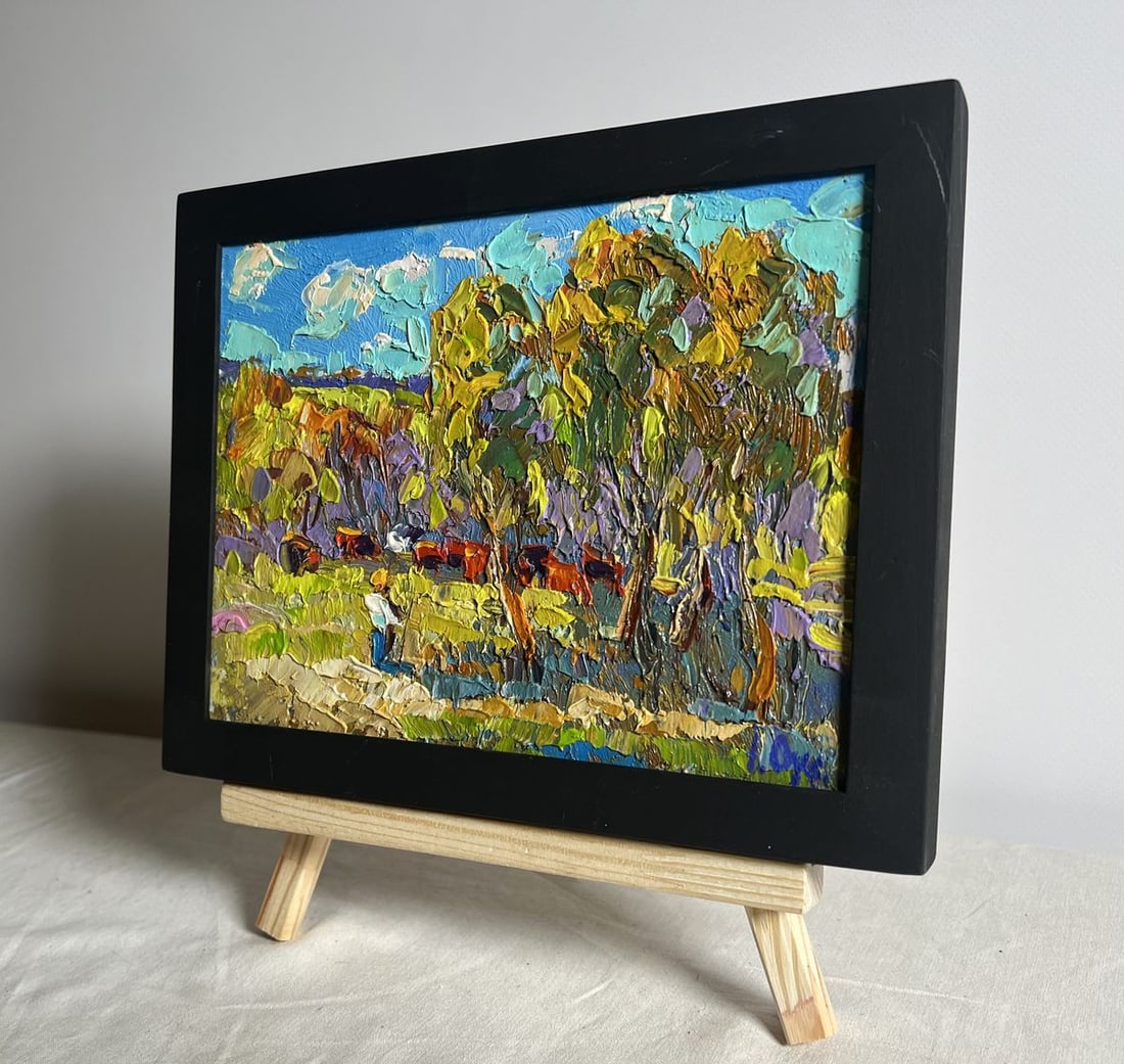 Oil painting Hot day in the field Oksana Kalenyuk - 2