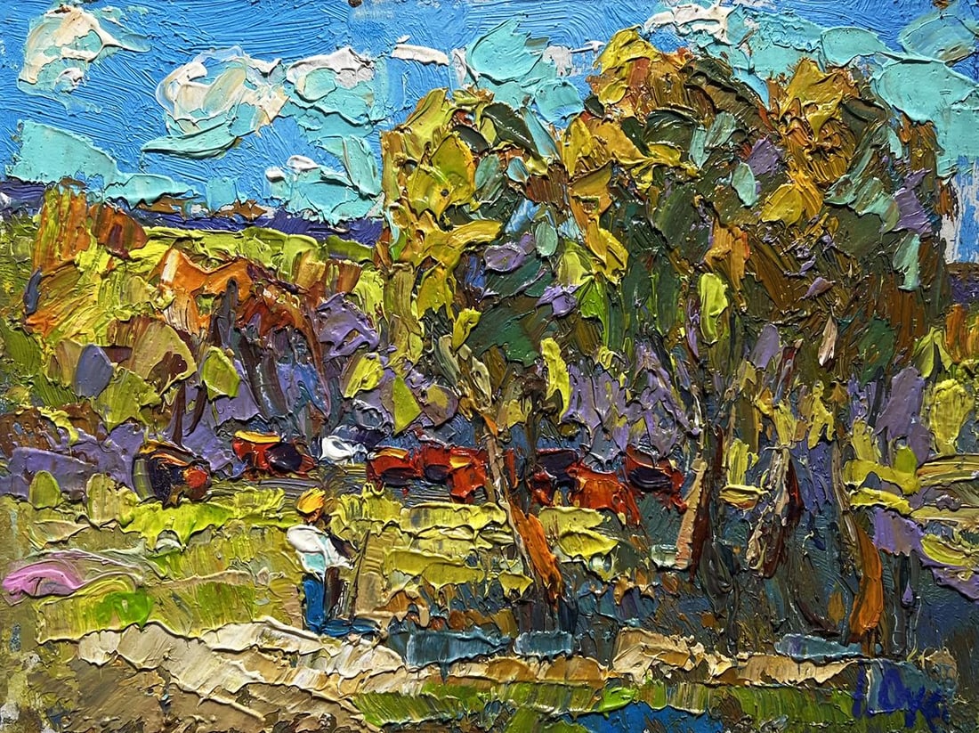 Oil painting Hot day in the field Oksana Kalenyuk - 3