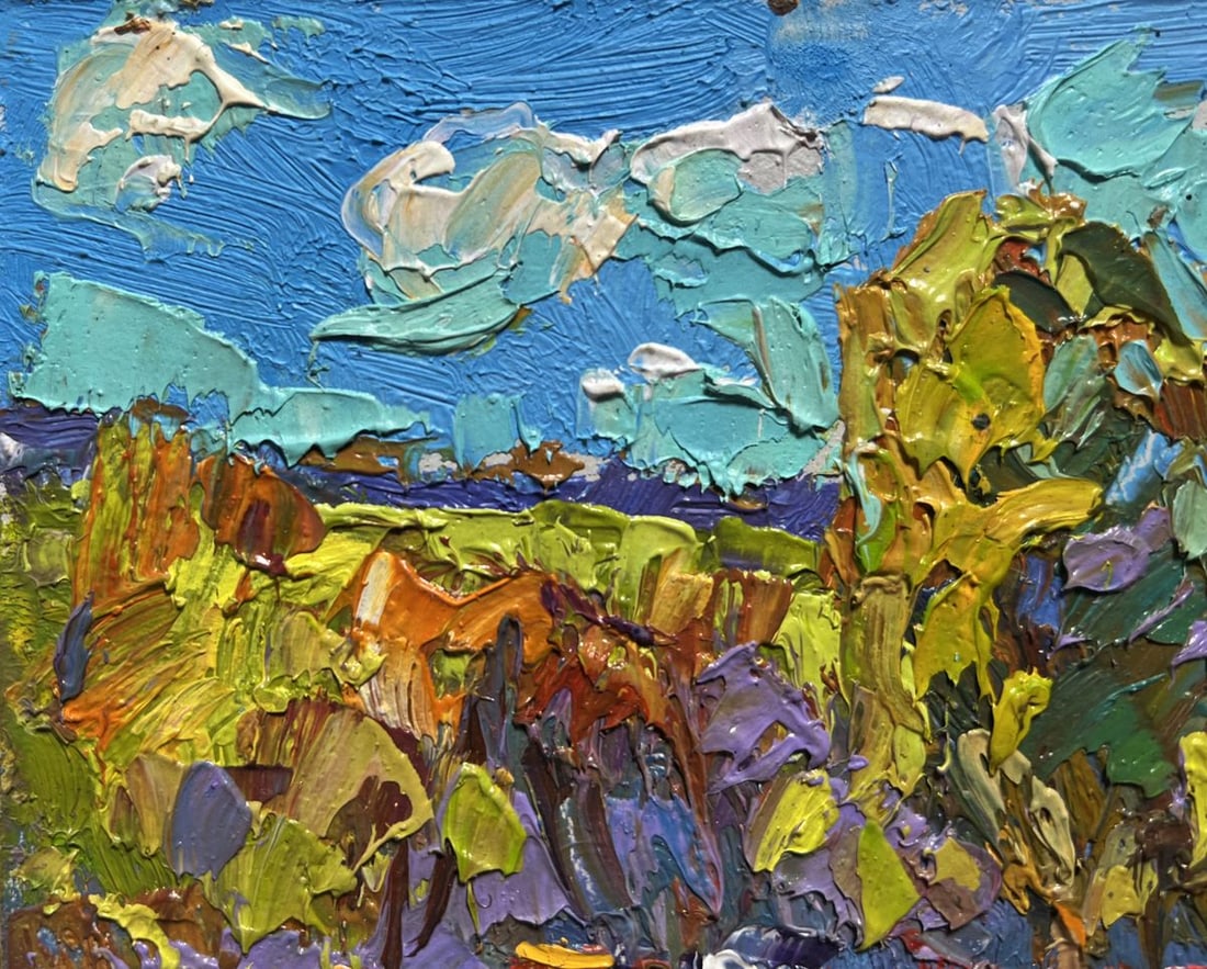 Oil painting Hot day in the field Oksana Kalenyuk - 4