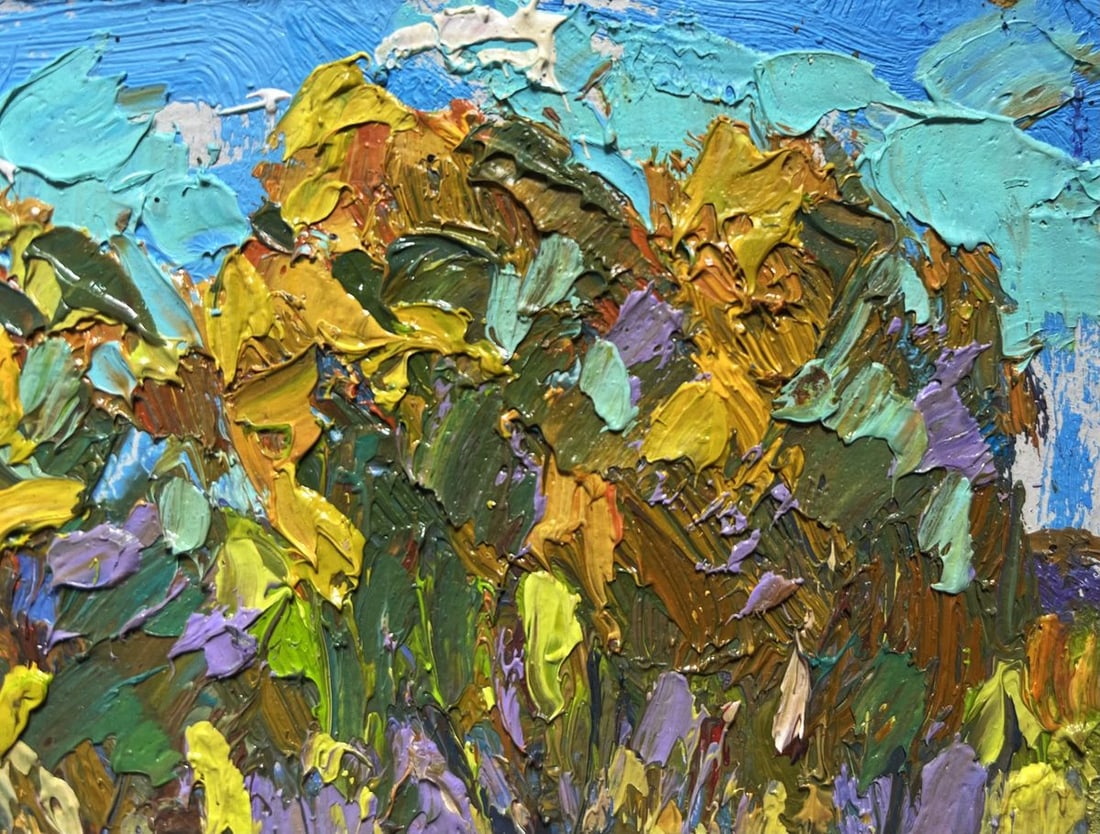 Oil painting Hot day in the field Oksana Kalenyuk - 6
