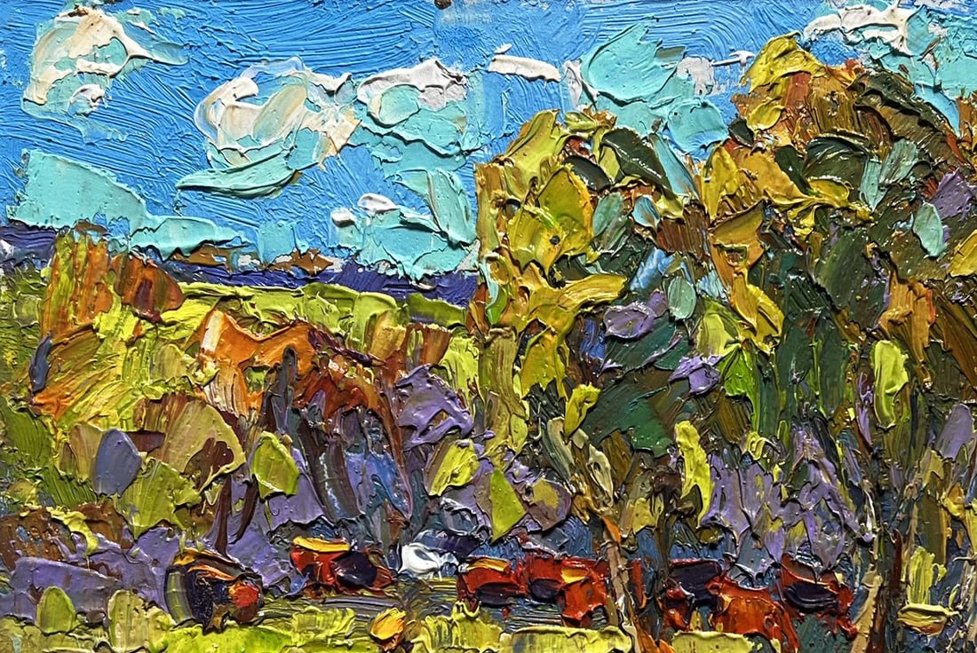 Oil painting Hot day in the field Oksana Kalenyuk - 7