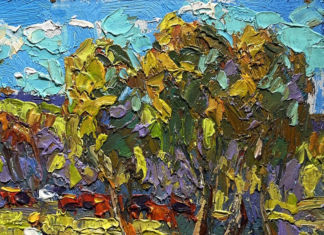 Oil painting Hot day in the field Oksana Kalenyuk - 8