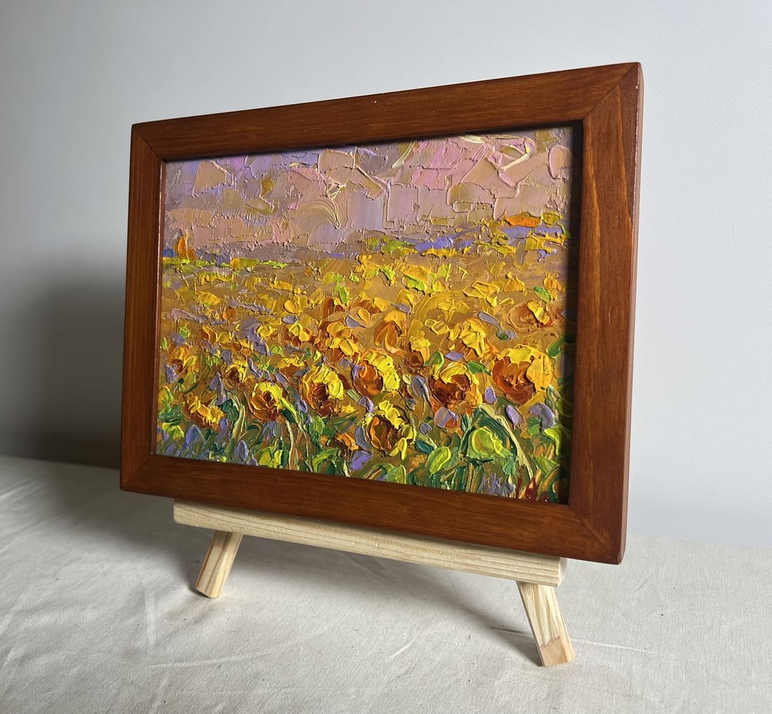 Oil painting Sunflower field Alex Kalenyuk - 2