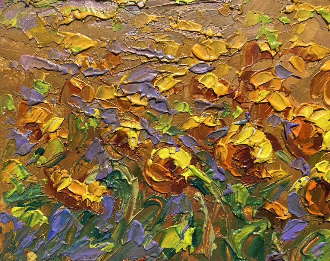 Oil painting Sunflower field Alex Kalenyuk - 4