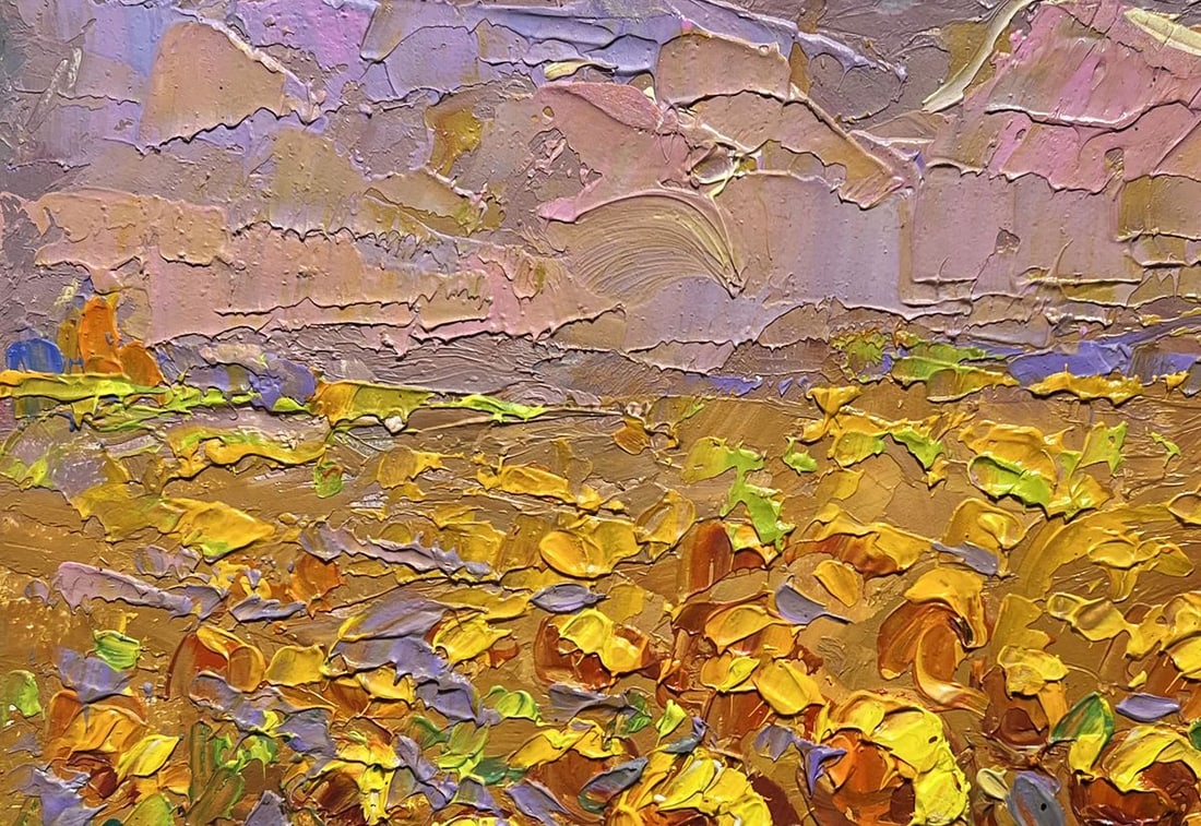 Oil painting Sunflower field Alex Kalenyuk - 7