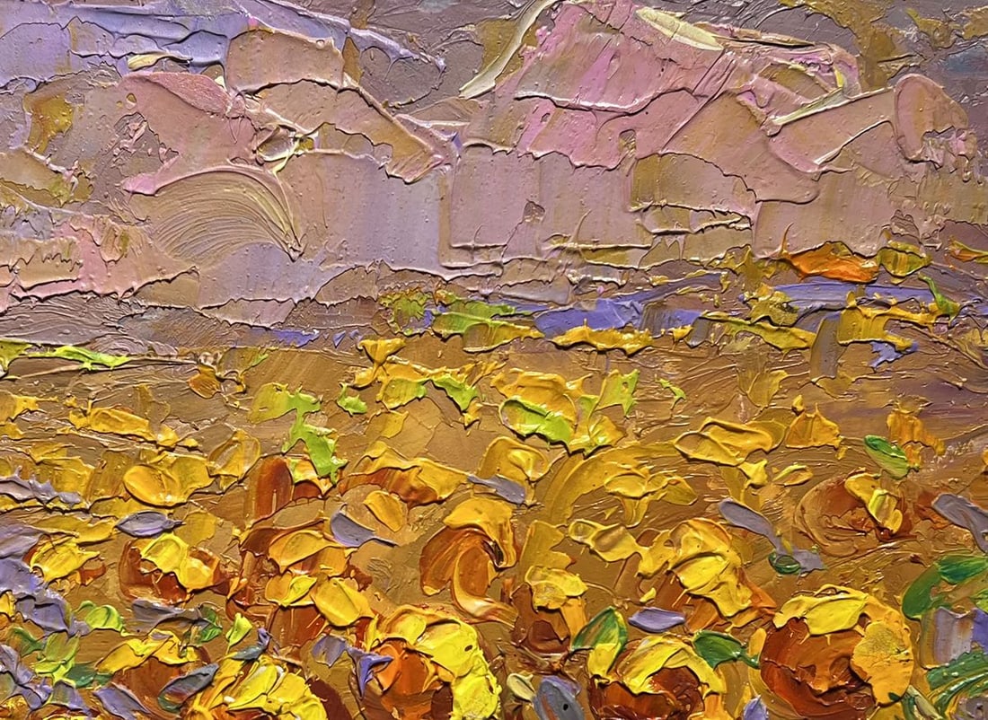 Oil painting Sunflower field Alex Kalenyuk - 8